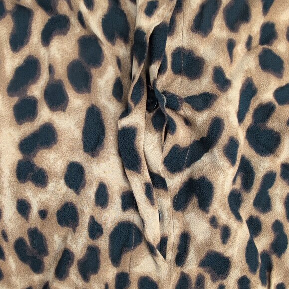 Reformation Leopard Print Button-Down Blouse Sz M - Picture 10 of 12